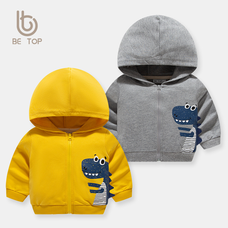 2024 estilo coreano nuevo otoño abrigo de los niños cremallera con capucha camisa bebé suéter algodón ropa al por mayor entrega