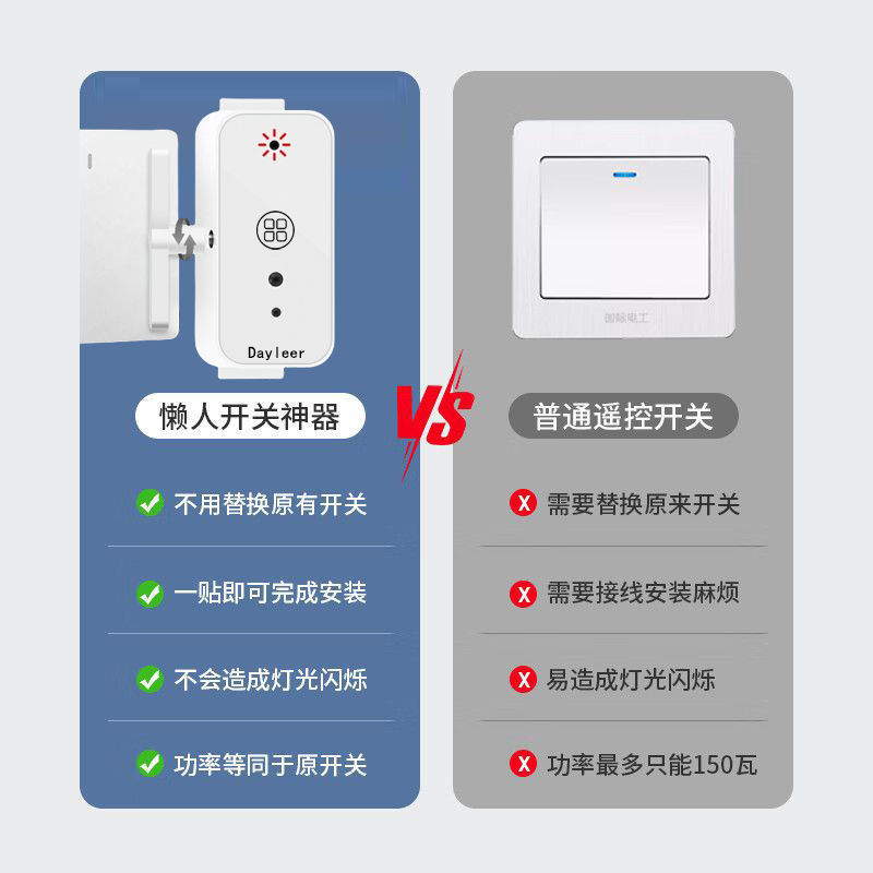 懒人关灯免布线遥控开关智能无线家用远程自动控制器远程开灯厂家|undefined