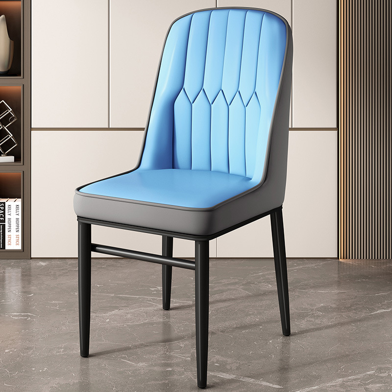 하늘색 + 회색 뒷면과 검정색 다리 [엄선된 가죽 안정 프레임]