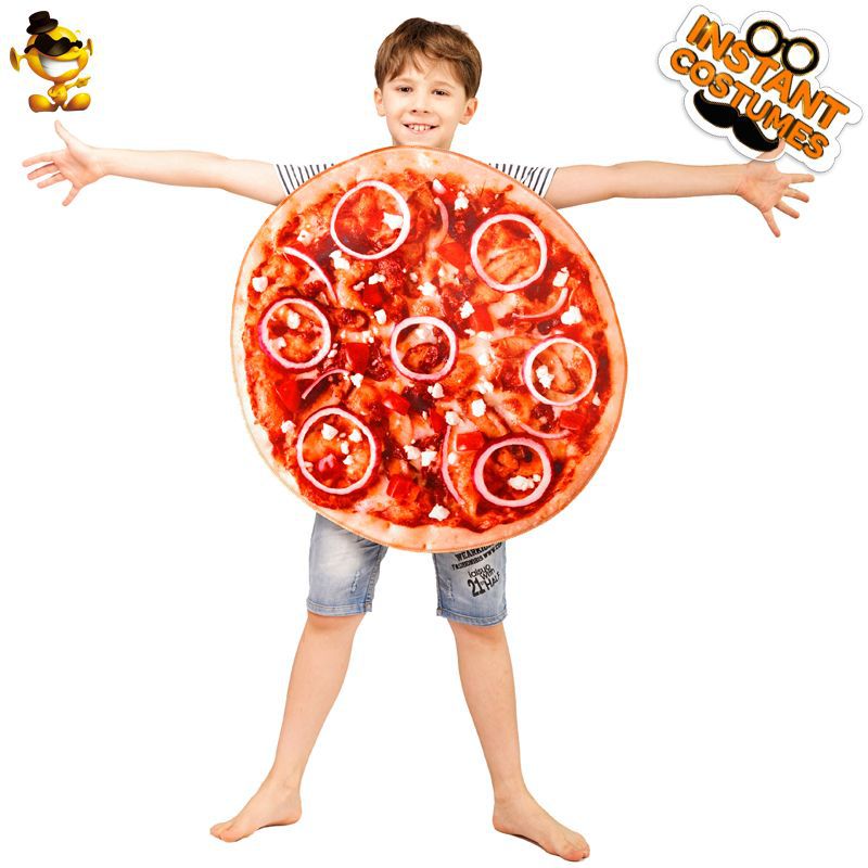 Parodia niños pizza traje de Carnaval fiesta divertido pizza traje de los niños juego de rol de comida