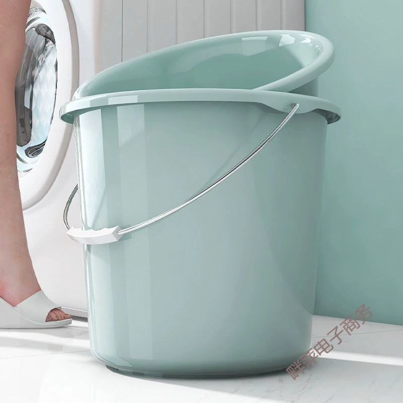 Handheld big plastic bucket for home use for elementary school students for laundry, increased thickness
