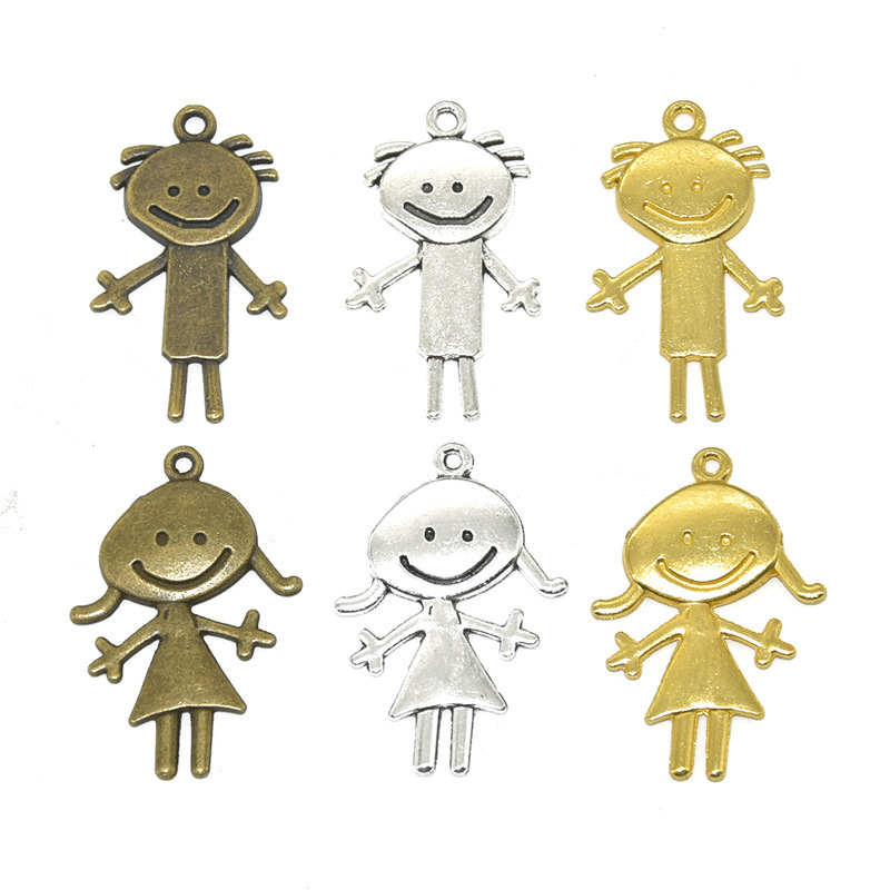 Wholesale Creative and Personalized Smiley Face Pendants for Boys and Girls, Jewelry, Hair Accessories, Pendants, Handmade DIY Alloy Jewelry Accessories