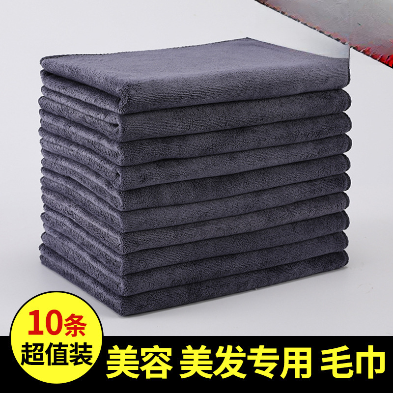 Salón de peluquería fábrica especial absorción de agua barbería toalla publicidad engrosado paquete toalla de cabello seco grabado toallas al por mayor image 1