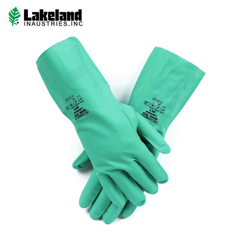 雷克兰 EN15F丁腈防化手套Nitrosol抗化学手套防化学品32cm