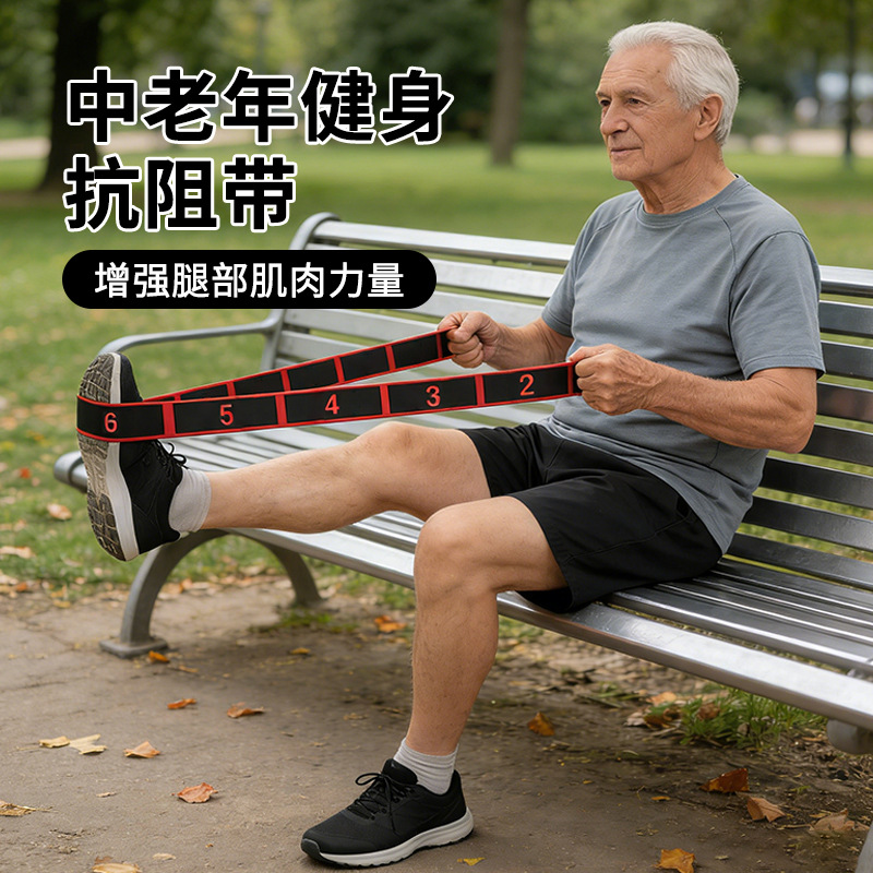 Digital Segmented Resistance Bands for Middle-Aged and Elderly People, Resistance Training, Fitness Training, Auxiliary Pull Bands, Yoga Stretching Bands for Muscle Growth