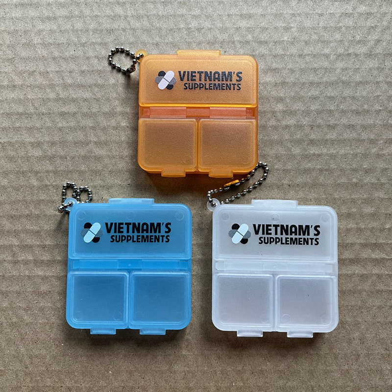 迷你可挂背包三格一天药盒 便捷式钥匙扣3个1天药盒 一天量剂药盒