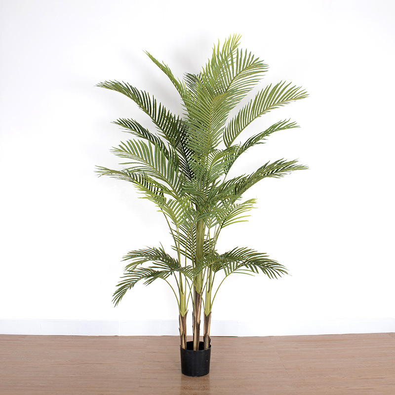 Fábrica de árboles artificiales Venta caliente decoración de plátano artificial planta verde artificial en maceta comercial decoración suave árbol artificial
