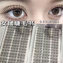 韩系爱豆大容量女团睫毛书自然新手单簇懒人仿真假睫毛三部曲分段