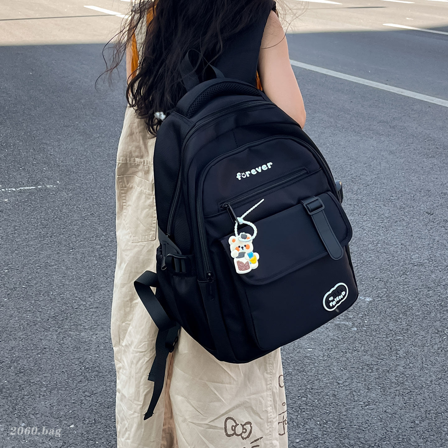 2026 estudiantes de secundaria mochila de hombro para viajar, nueva moda, mochila de estudiantes ligera y portátil de gran capacidad, encantadora