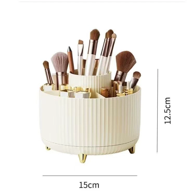 Table rotating brush, cosmetic storage system, dressing table, lipstick, pens holder