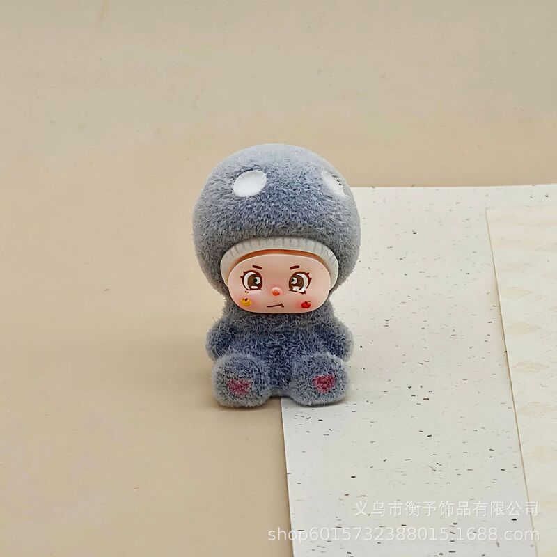 人気のクロスボーダー樹脂キノコヘッド人形キーホルダーペンダントかわいい立体漫画デスクトップ装飾品卸売|undefined