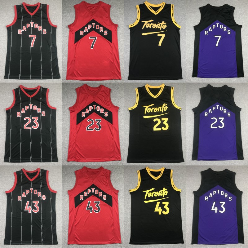 猛龙队球衣 21款城市奖励版7#23#43#刺绣篮球服basketball jersey