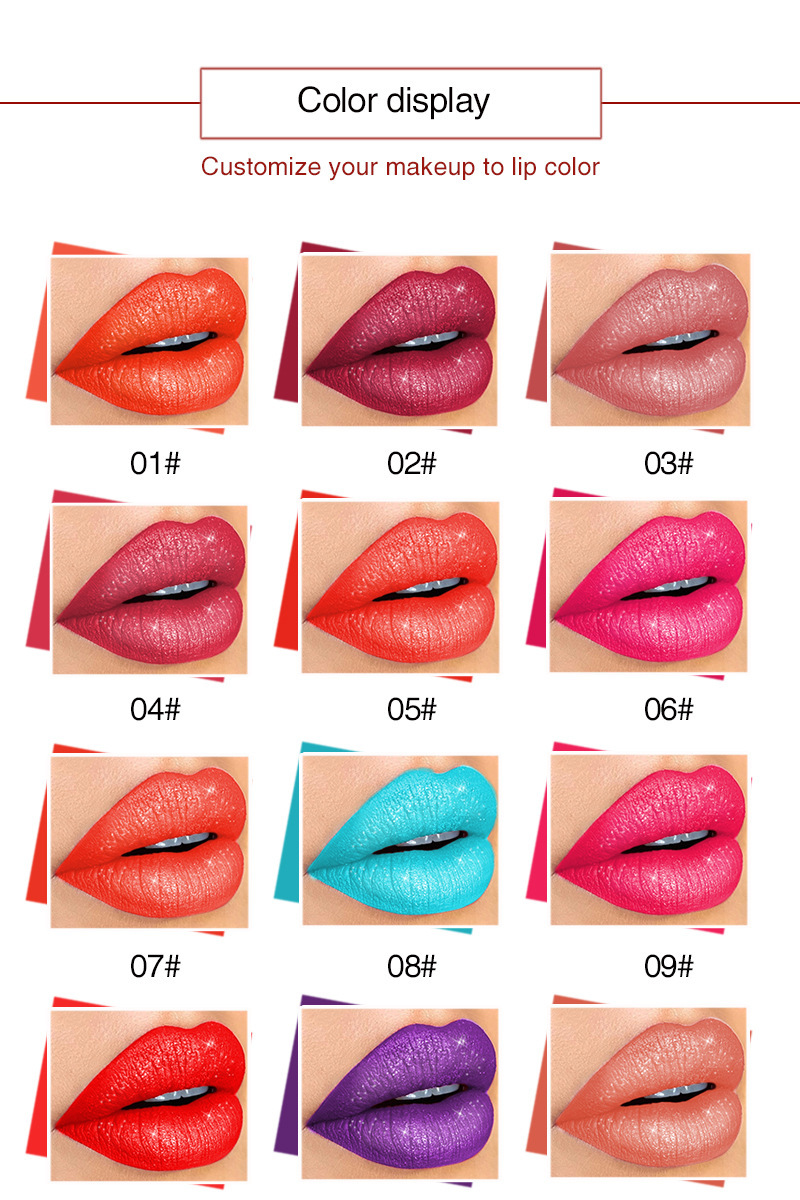 VIBELY Cross-border Non-stick Cup Matte Lip Gloss 15-color non-fading Liquid Lipstick Pearl Sparkling Lip Gloss Makeup undefined