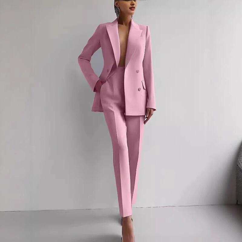 2026 Spring Amazon Foreign Trade Cross-Border Fashion Casual Business Attire Women's Suit Set