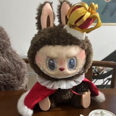祖国版labubu38cm拉布布改娃马卡龙拉布布搪胶脸毛绒拉布布公仔