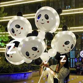 发光波波球透明带灯夜市大气球彩灯地推网红飞天卡通儿童玩具摆摊