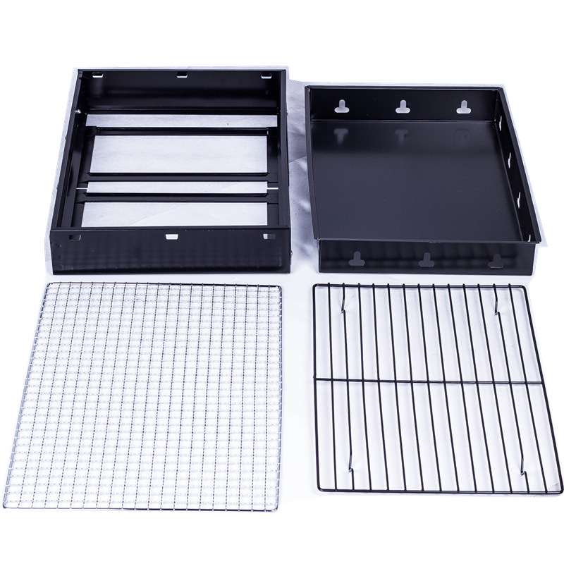 Fábrica personalizada BBQ tamaño negro horno de acero parrilla plegable parrilla parrilla parrilla parrilla al aire libre