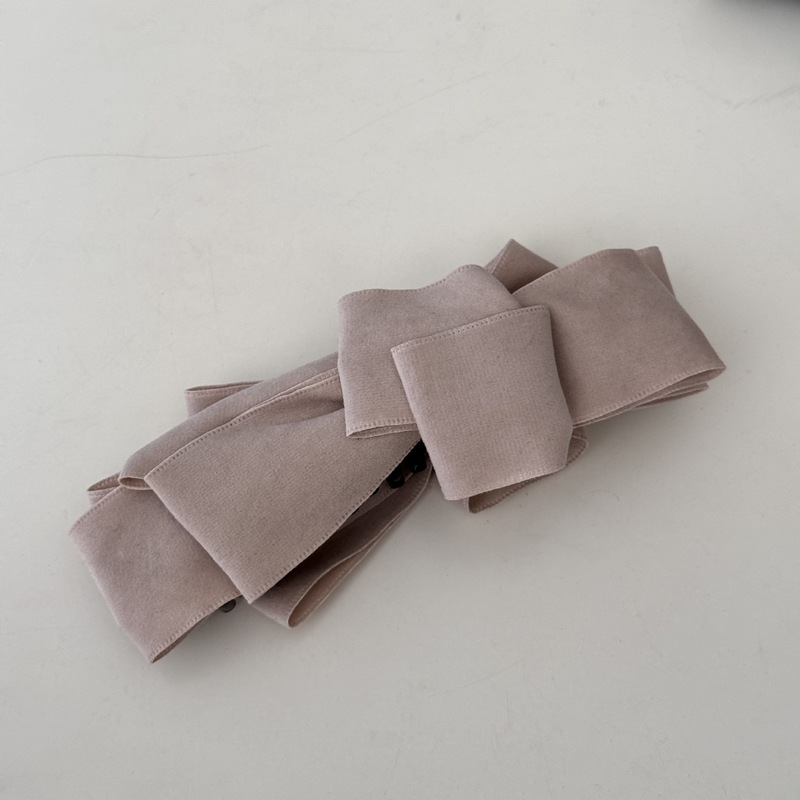 麂皮绒蝴蝶结香蕉夹高马尾盘发后脑勺夹韩系百搭发饰女高级感头饰|undefined
