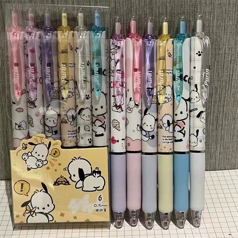 ins 高価値プレスゲルペン + ST ヘッド漫画かわいい 0.5 速乾性黒ペン水性ペン + 学生試験問題|undefined