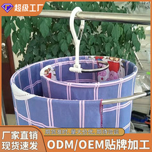 厂家批发防风扣衣架空心晾被子神器不锈钢折叠螺旋式夏季家用宿舍