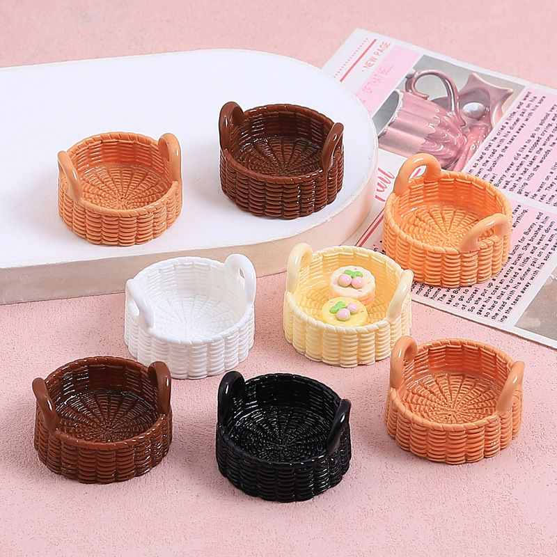 立体的なカラフルなバスケットクリエイティブ手作り diy クリーム接着剤樹脂アクセサリー小さなアクセサリージュエリーヘアピン材料卸売|undefined