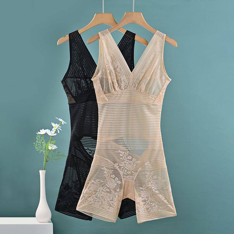 Ultra-Thin Summer Shapewear with Tummy Control and Waist Shaping, Seamless Ice Silk Back-Tie Flat-Angle Body Shaping Underwear