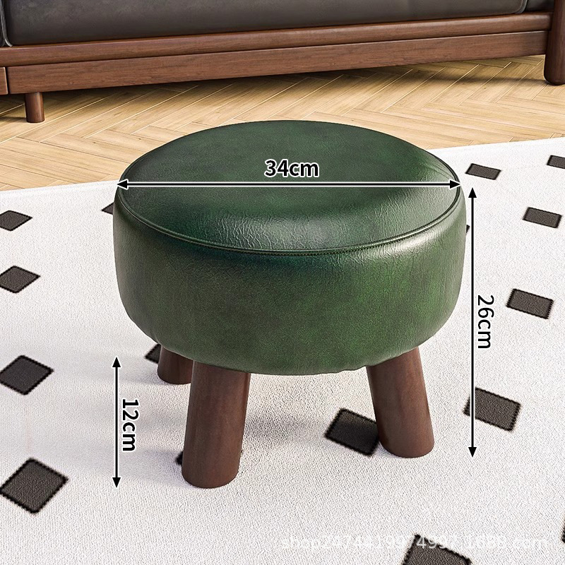 Taburete de madera maciza - verde