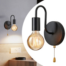 跨境批发铁艺欧式壁灯创意个性简约复古墙壁灯客厅卧室床头美式灯
