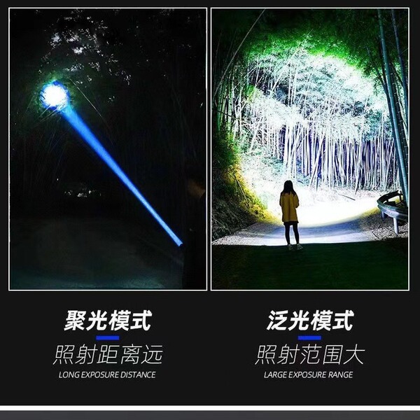 Handheld super bright travel flashlight with laser