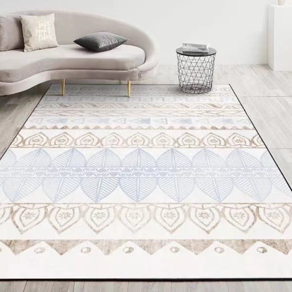 Alfombra geométrica simple, tapete de imitación de cachemira para sala de estar, cobertura completa de gran área, alfombra para dormitorio junto a la cama, tapete para los pies junto a la mesa de centro del sofá