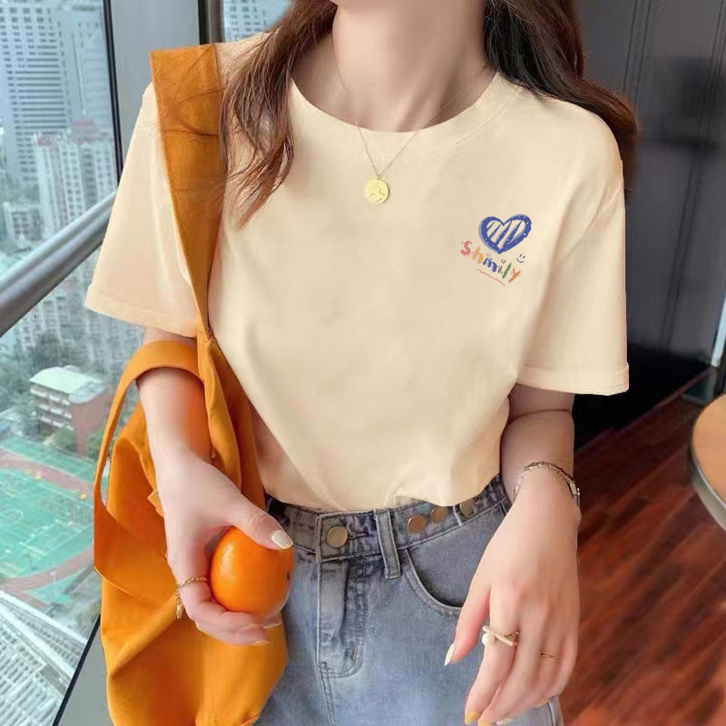 純綿半袖tシャツレディース2025夏新作ファッションブランド|undefined