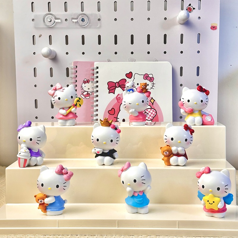 Douyin Xiaohongshuの人気モデル、スピリチュアルなハローキティハローキティブラインドボックス樹脂ドロップシッピング|undefined