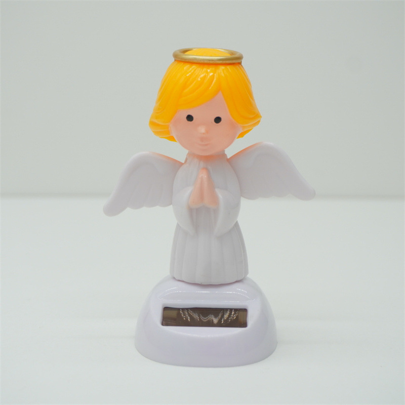 天使太阳能摆件吸收阳光自动摇摆汽车内饰挂件装饰品创意摆件详情6