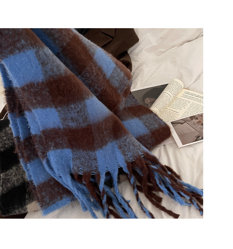 Scarf 2025 Autumn And Winter Women's High-end Winter New Imitation Cashmere Plaid Shawl_viptrois.com