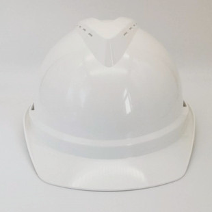 Venus White Four Seasons General Site Safety Helmet V-shaped Breathable Helmet with Miner's Lamp Safety Helmet Printable at 6 o'clock