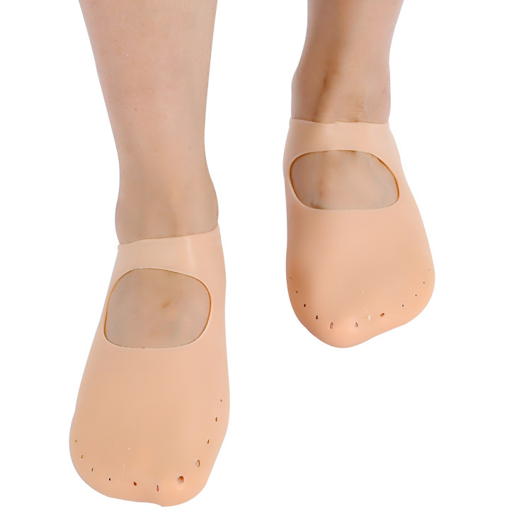 Calcetines de barco de silicona suave, cómodo, transpirable, hidratante, cinta anti-agrietamiento, Calcetines antideslizantes