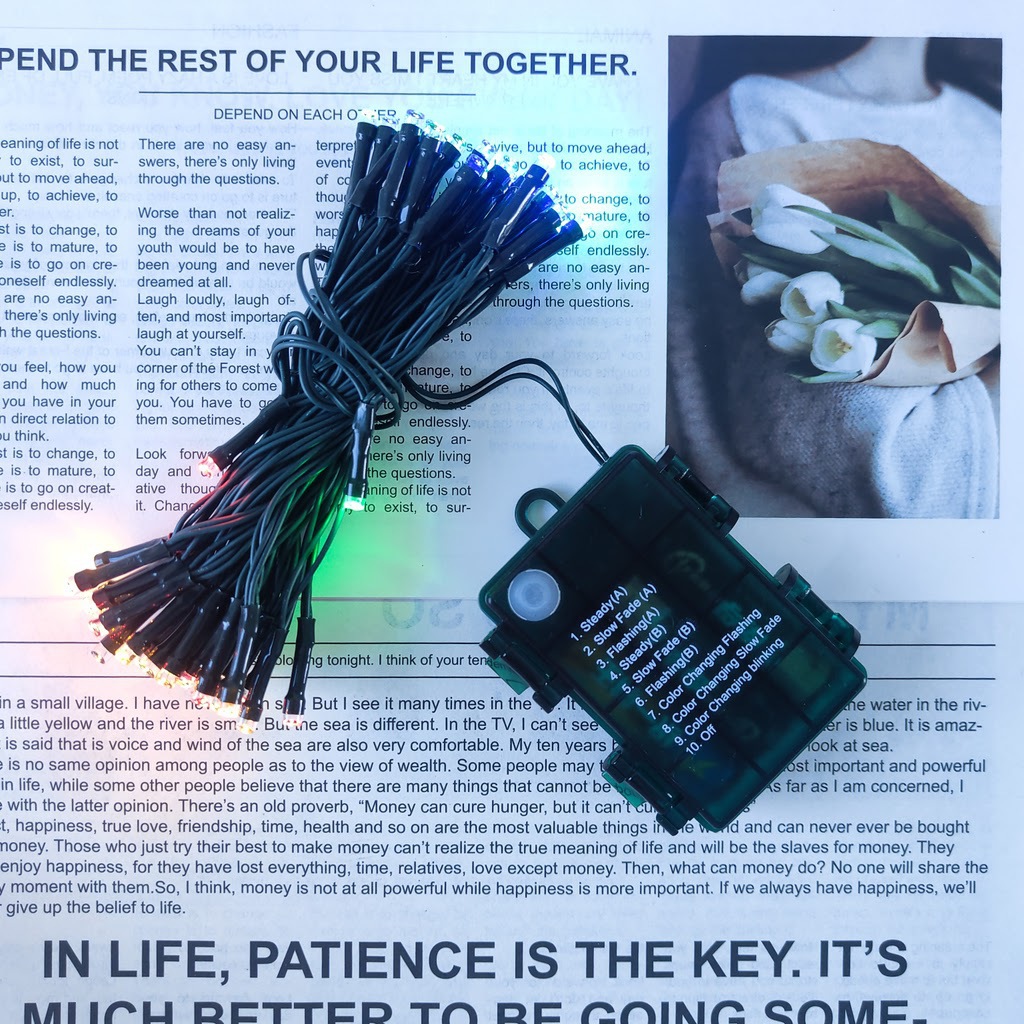 组合跨境直供3AA防水电池盒灯串庭院装饰灯串节日节庆装饰led防水