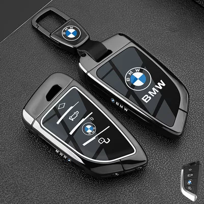 Shell for Men, Car key bag - vinyl-bmw-model-a-piano-blackcar-logo-trapezoidal-buckle