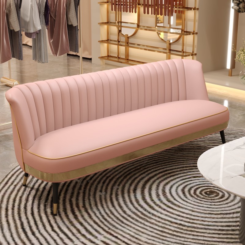 Sofá pequeño lujoso nórdico minimalista tienda de ropa de dormitorio red red doble sofá de tres personas salón salón sala de espera silla