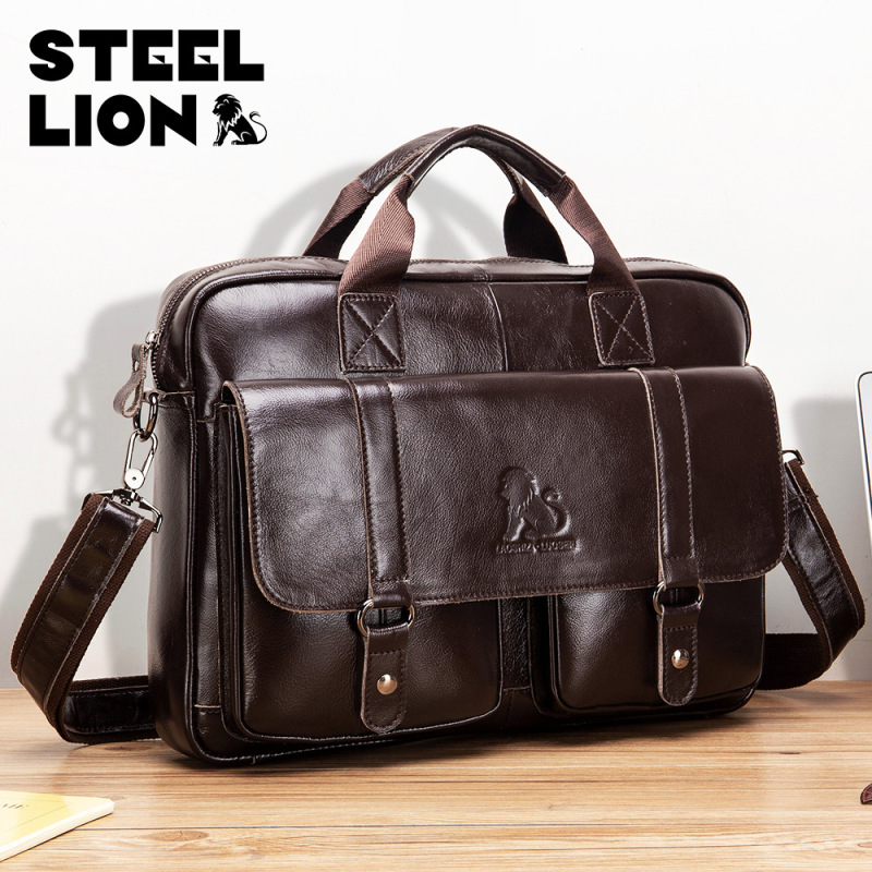 Russia's Best-Selling Cowhide Men's Briefcase First-Layer Cowhide Men's Computer Bag Business Large-Capacity Handbag Russia's Best-Selling Cowhide Men's Briefcase First-Layer Cowhide Men's Computer Bag Business Large-Capacity Handbag
