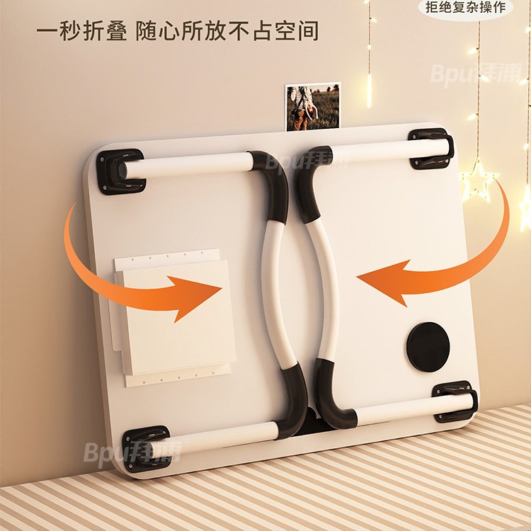 Mesa de cama pequeña oficina en casa plegable escritura tablero pequeño dormitorio universitario computadora portátil simple