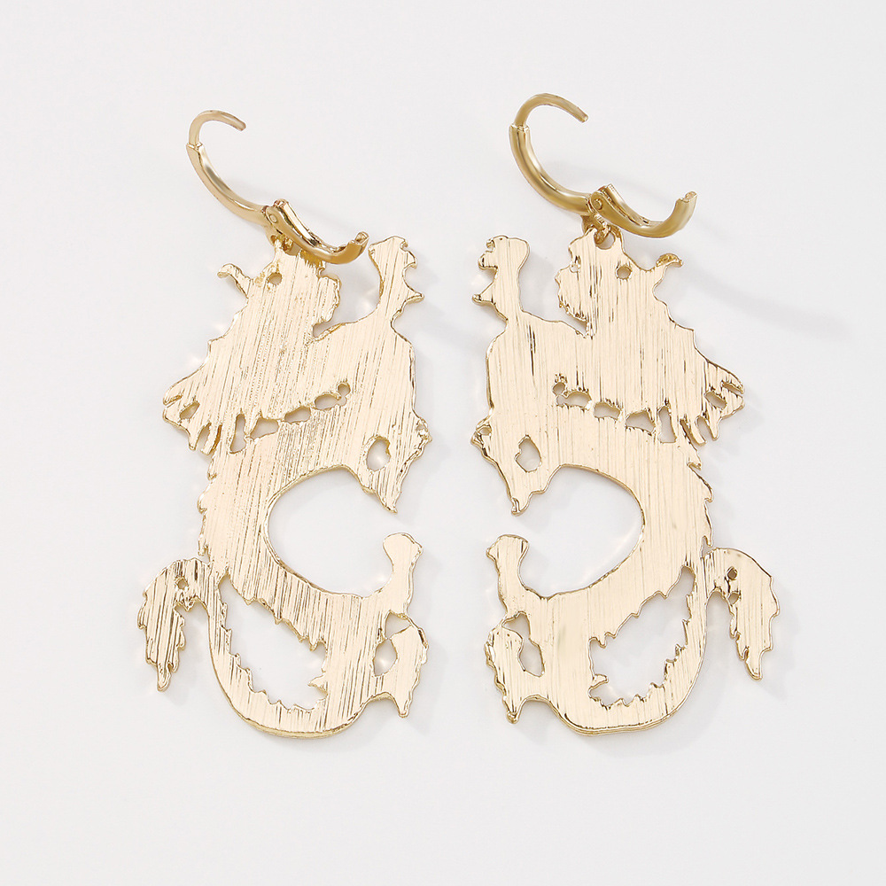 Fashion Chinese Dragon Element Earrings Wholesale Nihaojewelry display picture 9