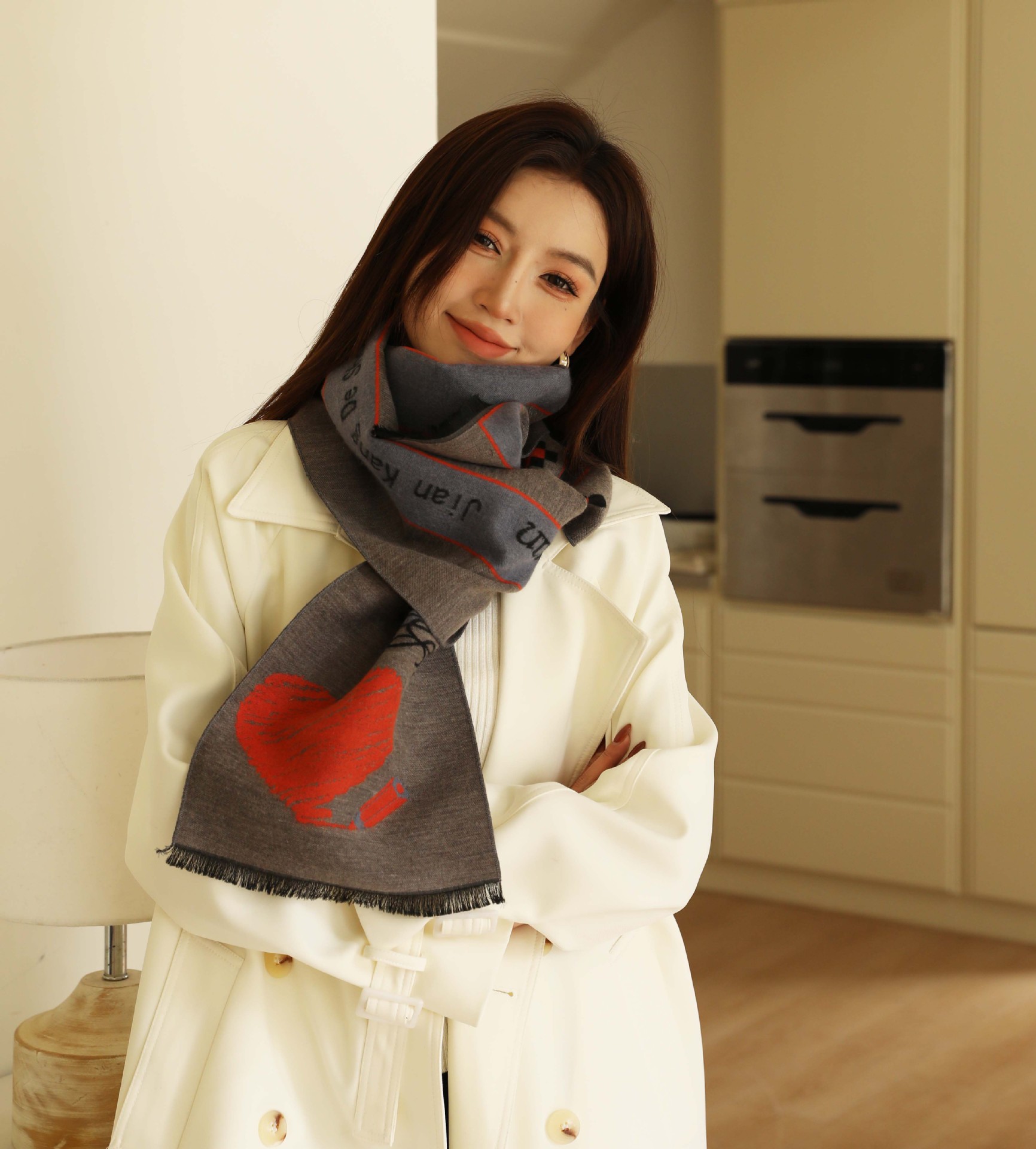 2025 nuevo bufandas de lana de Meirad mujeres otoño invierno estilo coreano de malla universal chaleco pareja buñuelo hombre caliente