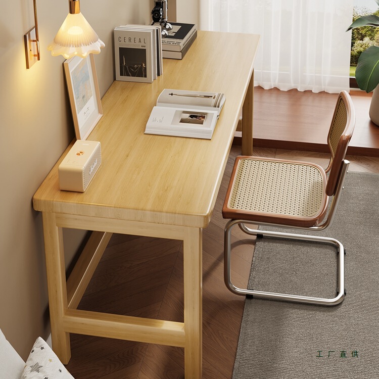 Solid Wood Desk Student Home Study Table Bedroom Computer Table Small Apartment Desk Rectangular Workbench Table