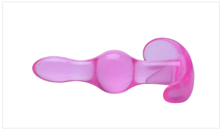 Mini TPE Anal Plug Set with Beaded Design, Pink and Black Options — detail image 32