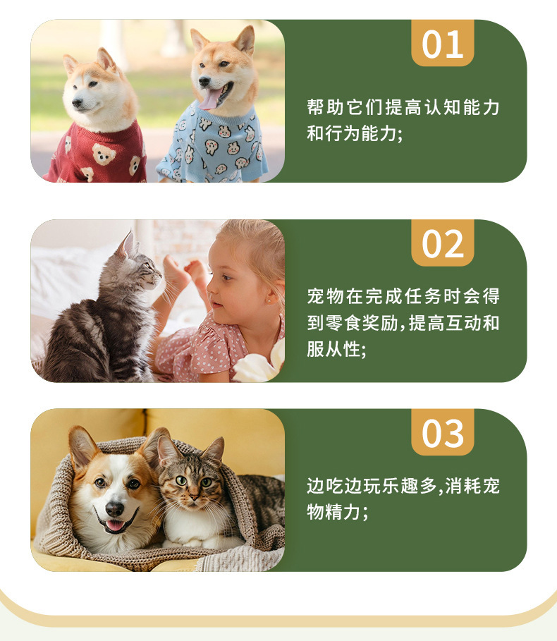 跨境新款亚马逊宠物耐咬磨牙漏食球逗猫狗互动自嗨解闷漏食玩具