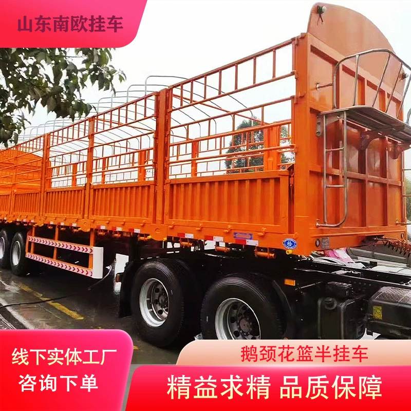 Производитель выпускает полуприцепы-платформы с прямой балкой для склада, трехосные транспортные средства для перевозки цветочных корзин, рамные транспортные средства для цветочных корзин.