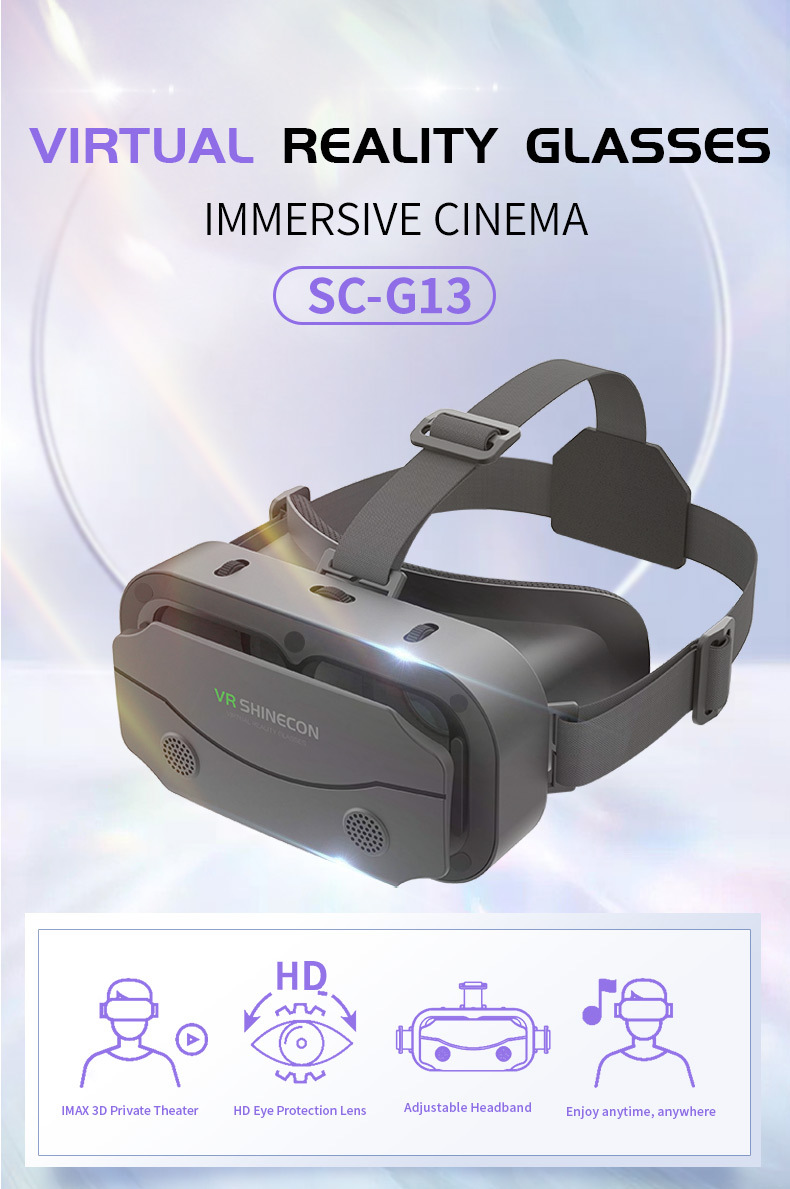 Cross-border G13 head-mounted helmet virtual reality Thousand Illusion Magic Mirror vr glasses Mobile 3d glasses vr in stock details Picture
