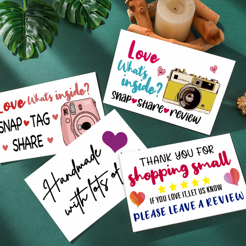 Cross-border colorful thank you cards with advanced English messages and blessings