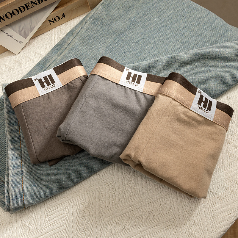 Ropa interior de hombre de algodón puro cuatro estaciones cómodos calzoncillos boxer sin costuras 7A antibacteriano transpirable entrepierna de hombre calzoncillos al por mayor